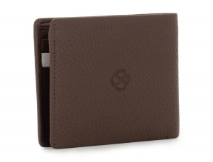 mini leather wallet brown side