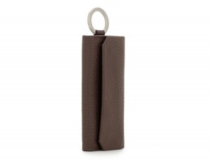 leather key holder brown side