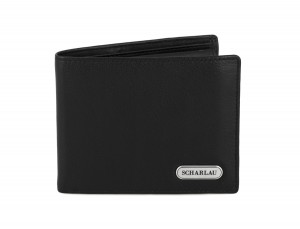 leather wallet for men in black front