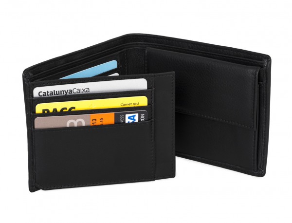 leather wallet for men in black side
