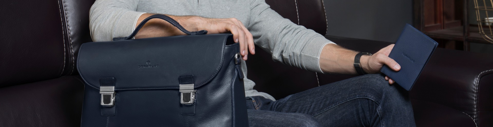 Men’s Leather Briefcases with flap High Quality
